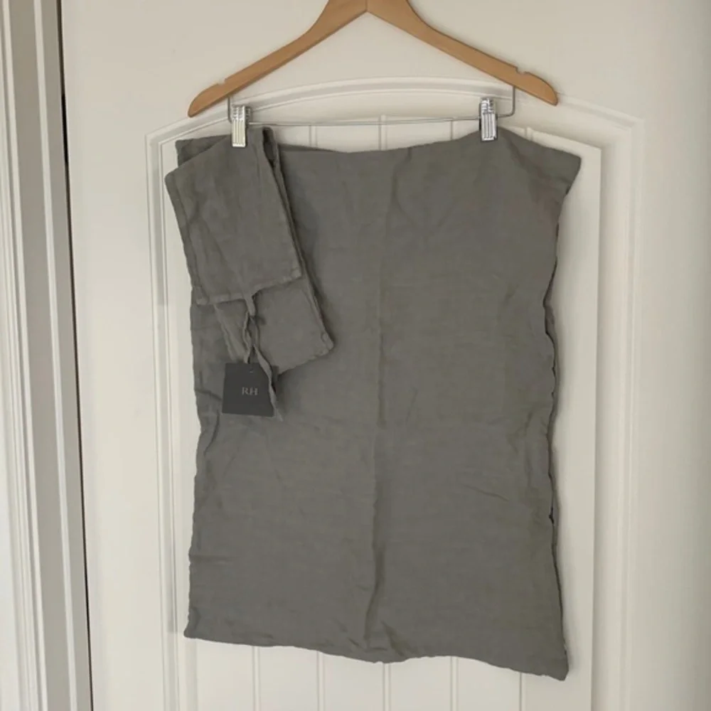 Restoration Hardware Linen Standard Sham Pillowcase‎ Gray Fog Made In Spain NWT!